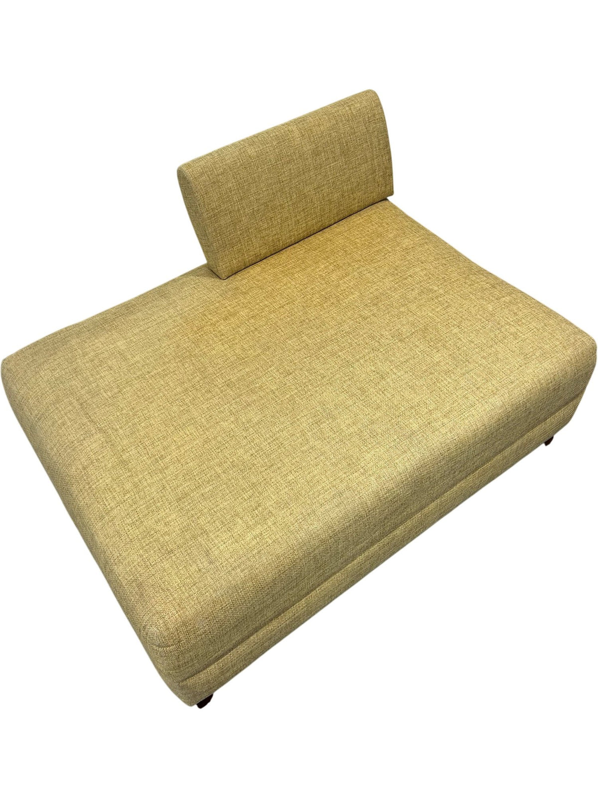 Mid Century Style Mustard Fabric Chaise Lounge Armless Daybed (Pre-Loved)