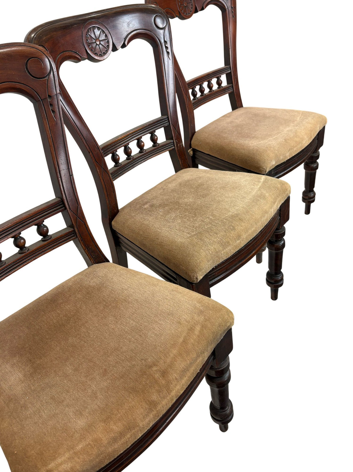 Antique Victorian Wooden Dining Chair Set of 4 (Pre-Loved)