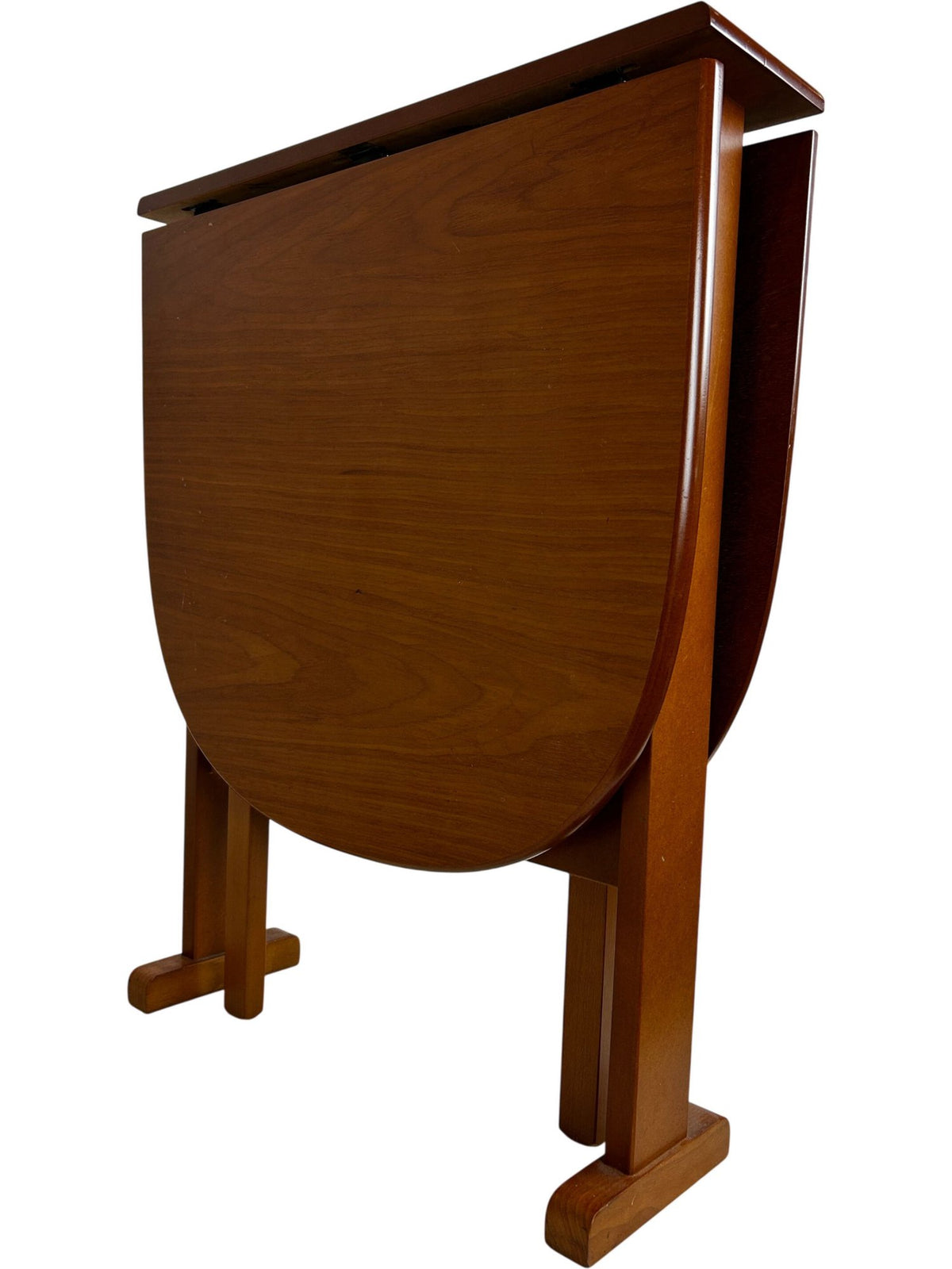 Drop Leaf Folding Dining Table Compact Space Saving Wood 120cm (Pre-Loved)