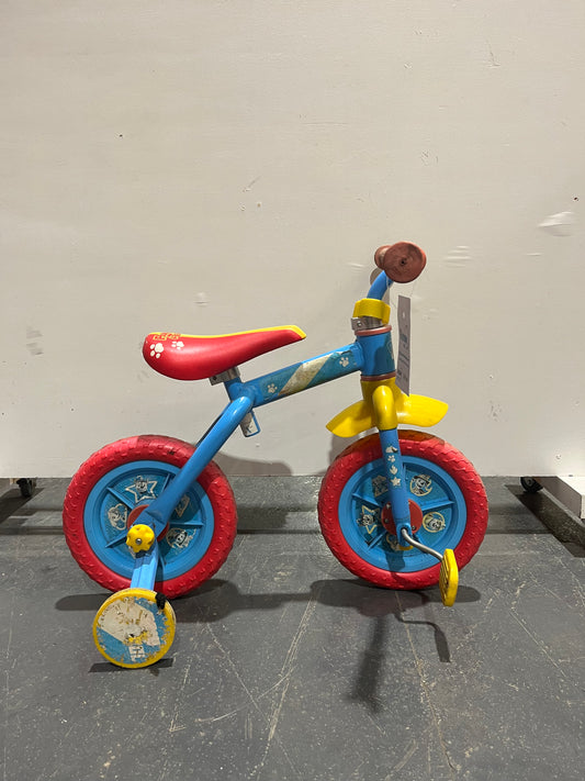 Paw Patrol Blue 12” Balance Bike With Stabilisers (Pre-Loved)