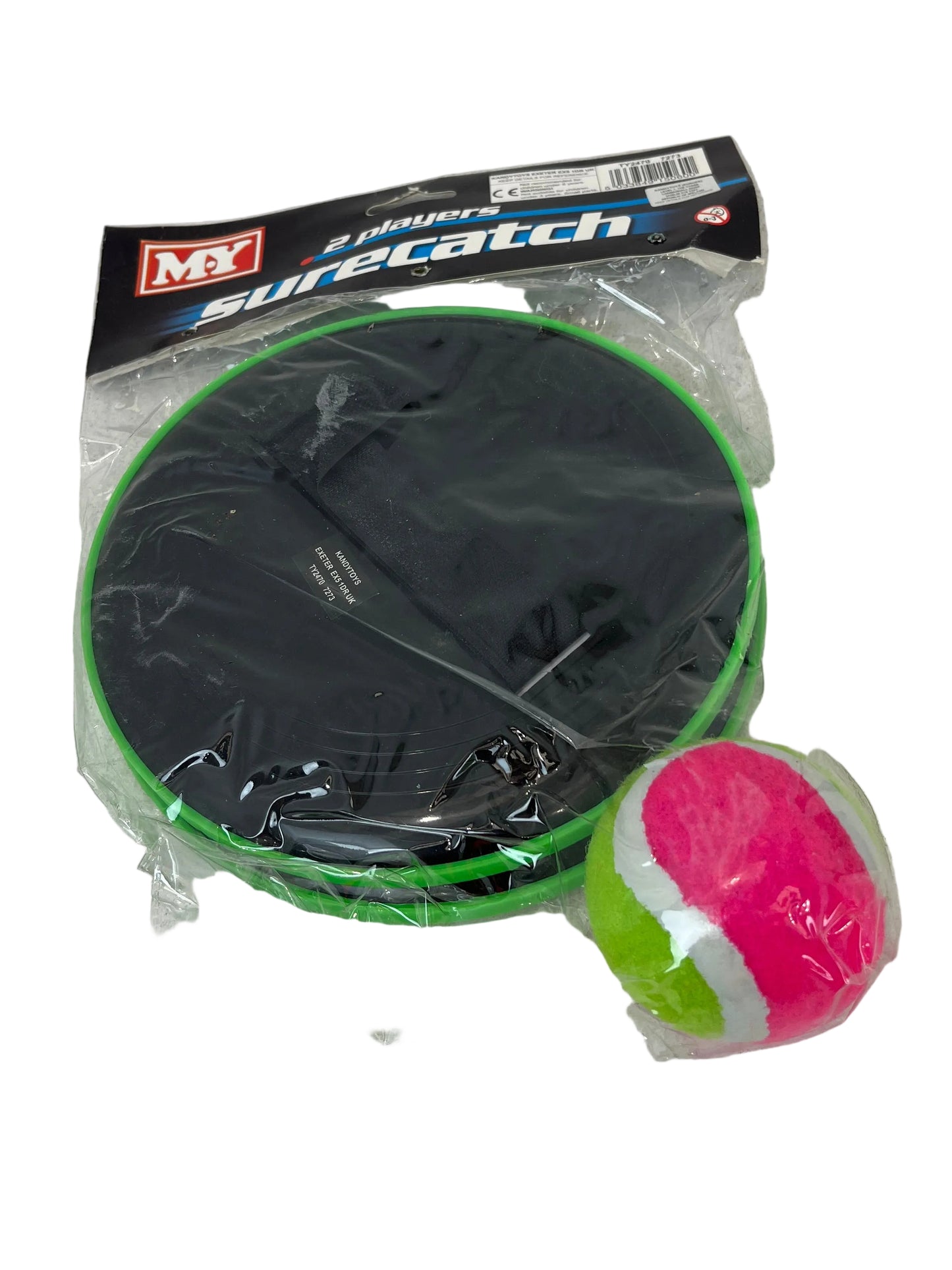 MY Surecatch Pink And Green Velcro Beach Game (New)