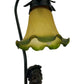 Vintage Style Figurine Table Lamp Yellow Glass Shade (Pre-Loved)