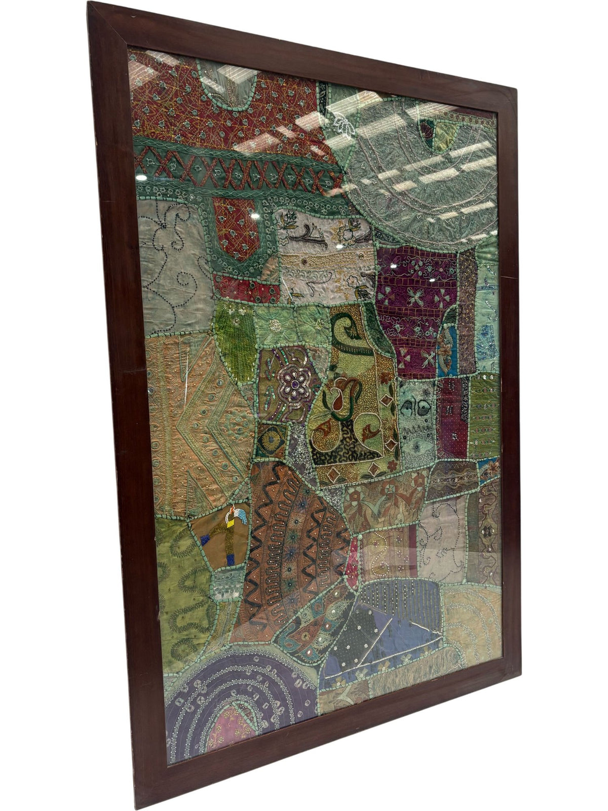 Handcrafted Indian Patchwork Textile Wall Hanging (Pre-Loved)