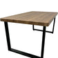 Rectangular Coffee Table Brown Wooden Top Black Metal Frame (Pre-Loved)