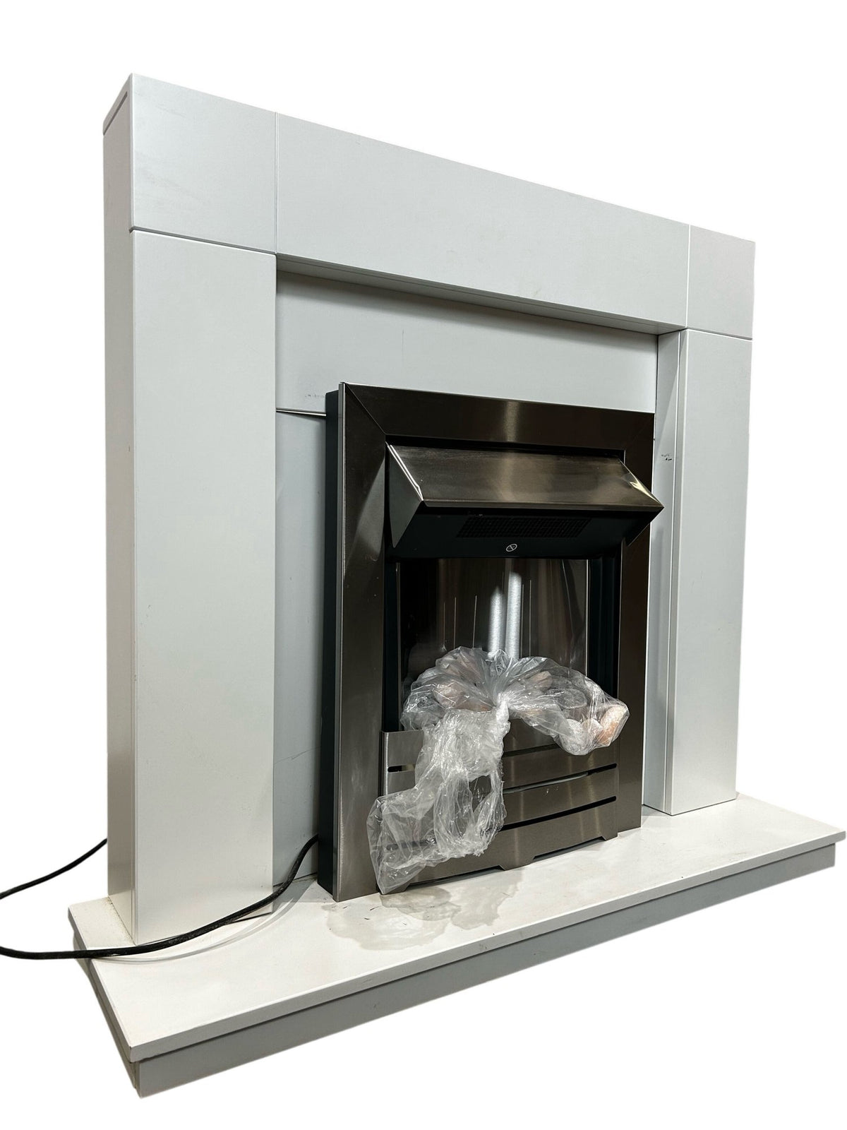 Helios Fire 1038 Electric Fireplace Suite White Surround (Pre-Loved)