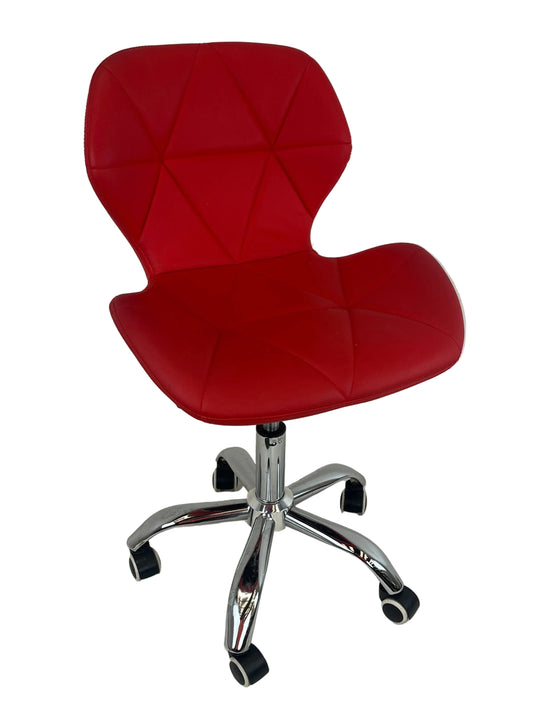 Charles Jacobs Red Cushioned Swivel Chair (Pre-Loved)