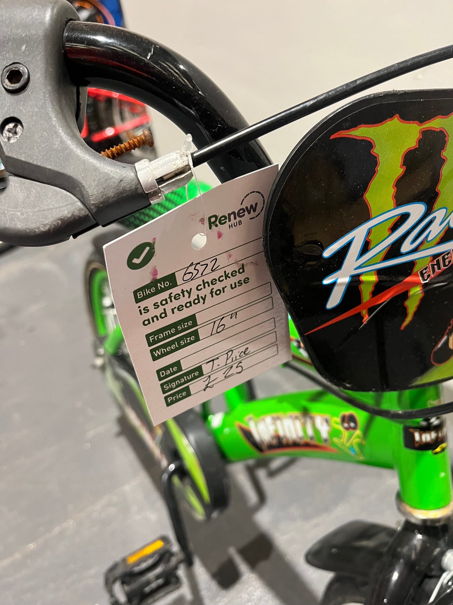 Monster Racing Energy Infinity 16” Children’s Bike (Pre-Loved)