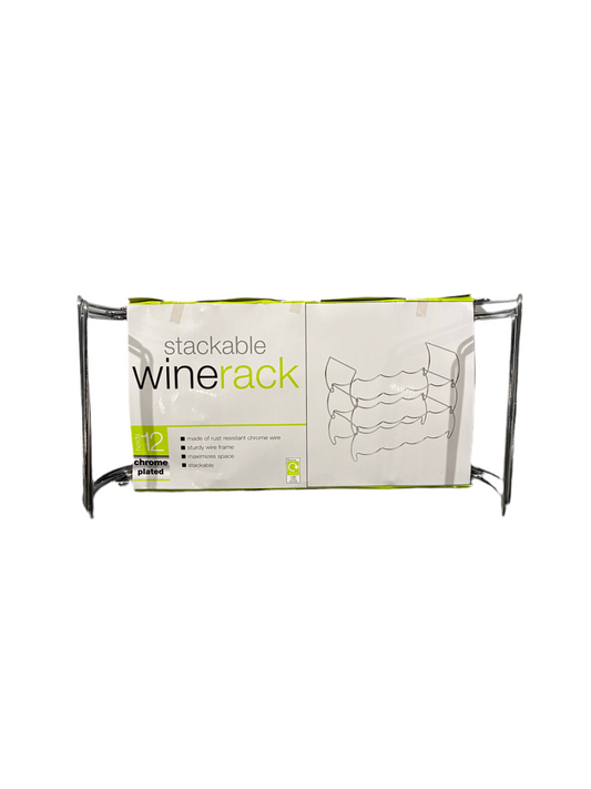 Stackable Chrome Wine Rack (New)