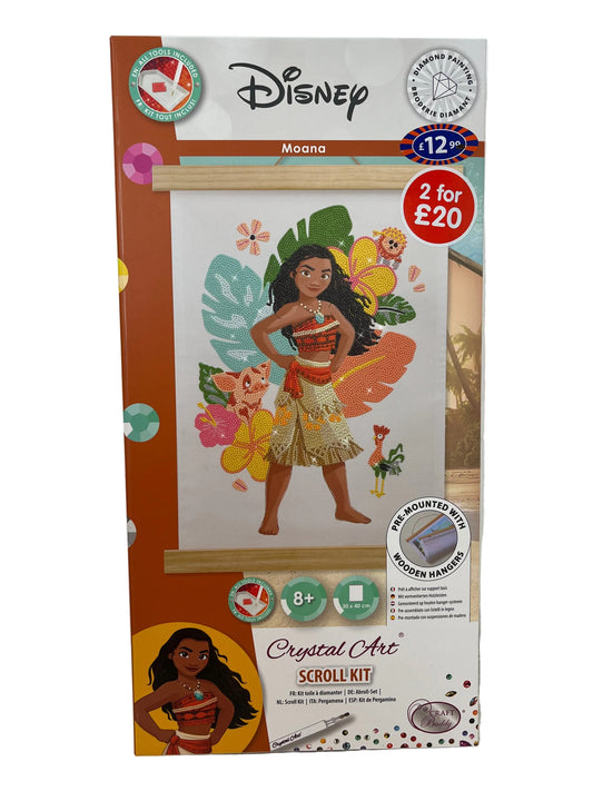 Disney Moana Crystal Art Scroll Kit (New)