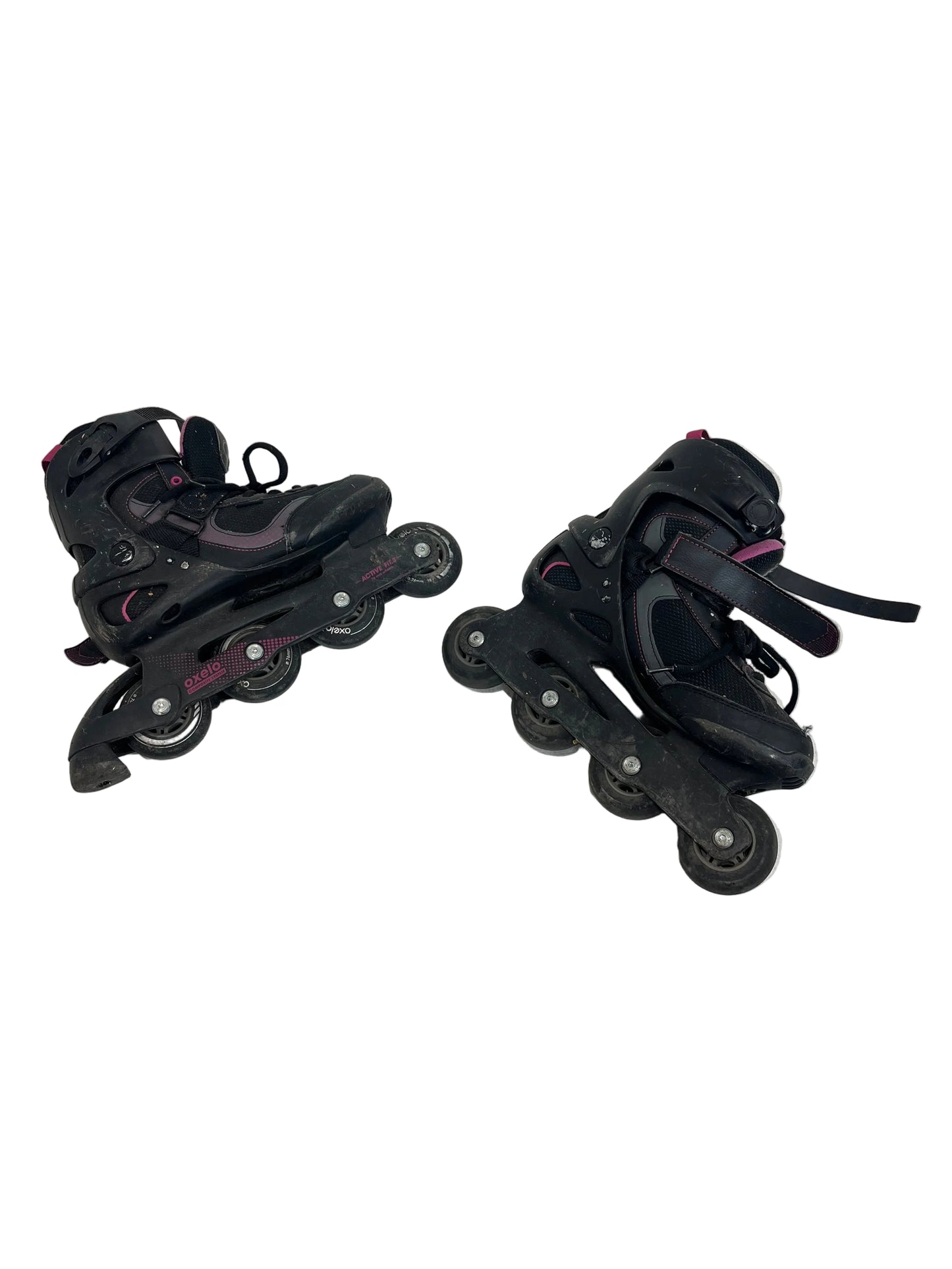 Oxelo Black 76mm Wheel Inline Roller Skates (Pre-Loved)