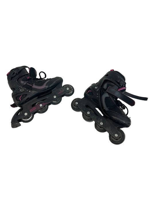 Oxelo Black 76mm Wheel Inline Roller Skates (Pre-Loved)