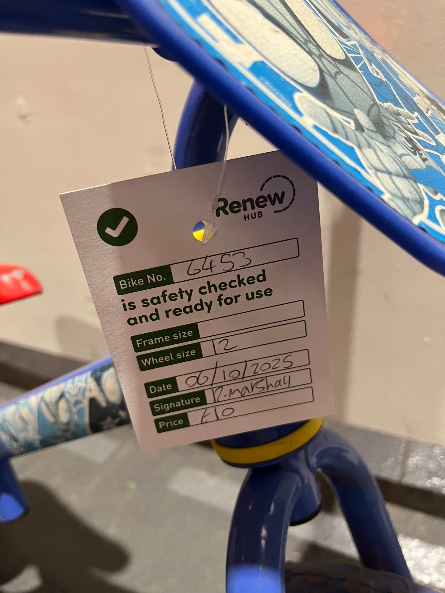 Spidey Amazing Friends Blue 12” Children’s Balance Bike (Pre-Loved)