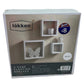 lokken White 3 Cube Floating Shelves (Unused)