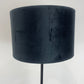 Black Tall Lamp with Velvet Shade (Pre-loved)