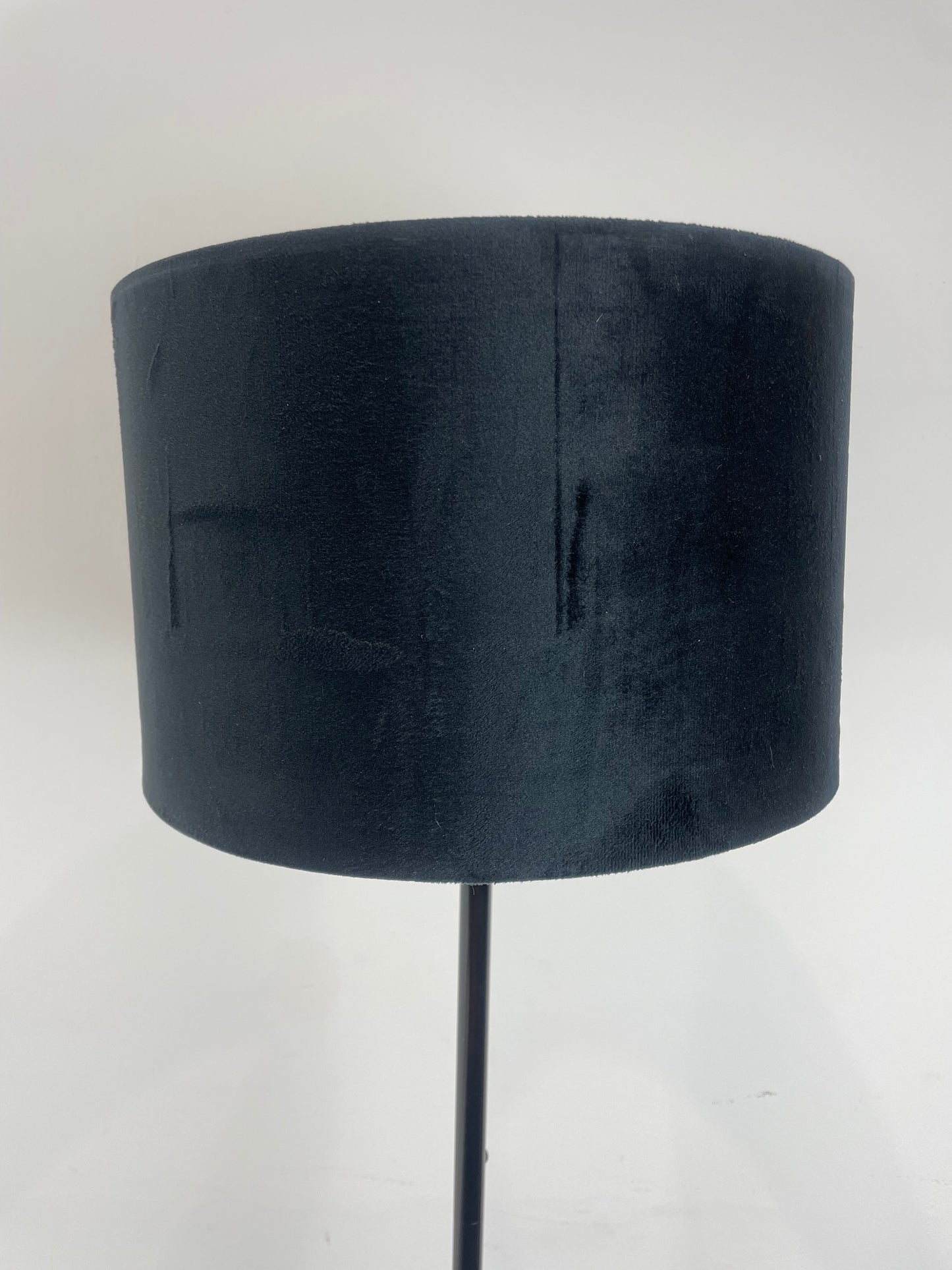 Black Tall Lamp with Velvet Shade (Pre-loved)