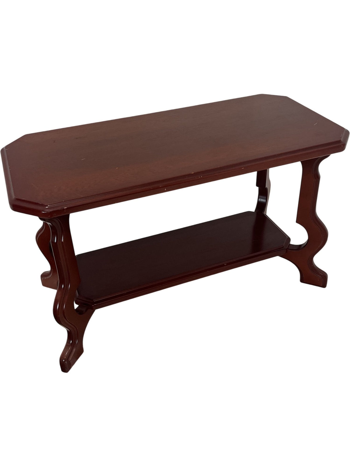 Vintage Wooden Rectangular Mahogany Style Side Table (Pre-Loved)