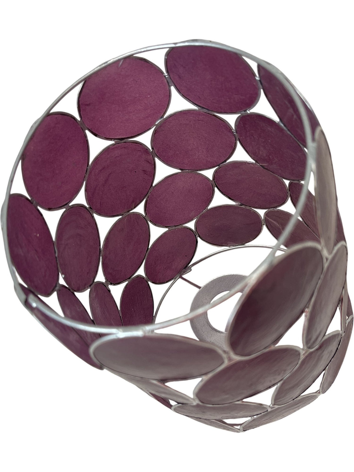 Purple Decorative Lampshade With Circular Design  (Pre-Loved)