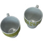 Floral Stackable Mug Set with Metal Stand (Pre-Loved)