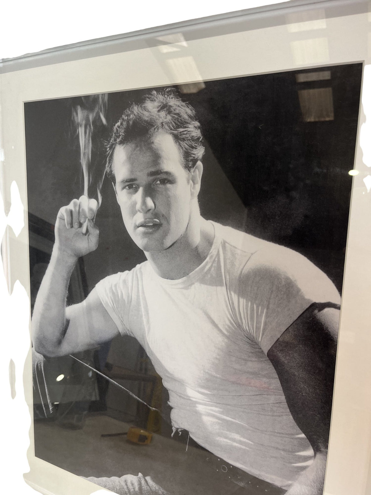 Classic Black & White Marlon Brando Silver Framed Photograph (Pre-Loved)