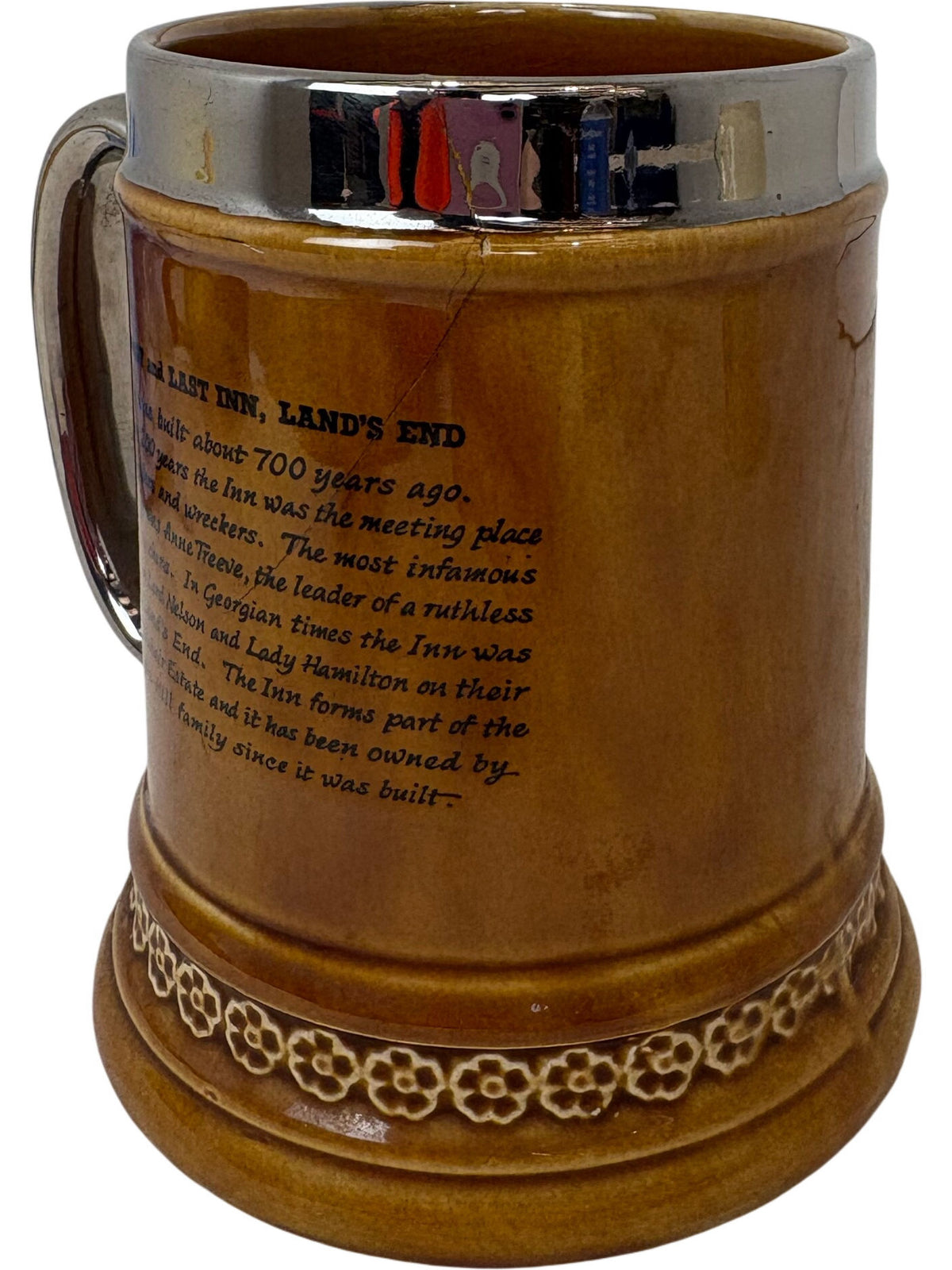 Lands End Ceramic Beer Mug First & Last Inn (Pre-Loved)
