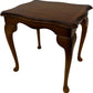 Vintage Wooden Side Table Queen Anne Style Curved Legs Brown (Pre-Loved)