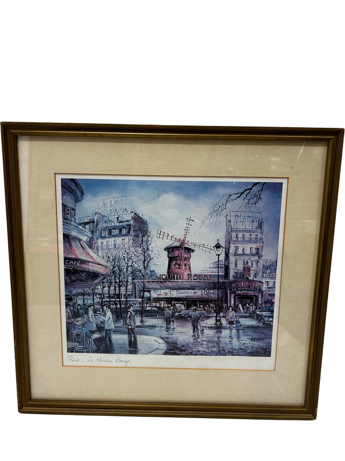 Brunet Paris Le Moulin Rouge Framed Art Print (Pre-Loved)