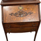 Vintage Antique Secretary Wooden Desk Carved Front Writing Bureau (Pre-Loved)