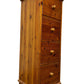 Solid Wood Pine Tallboy Chest of Drawers 4 Drawer Narrow Storage (Pre-Loved)