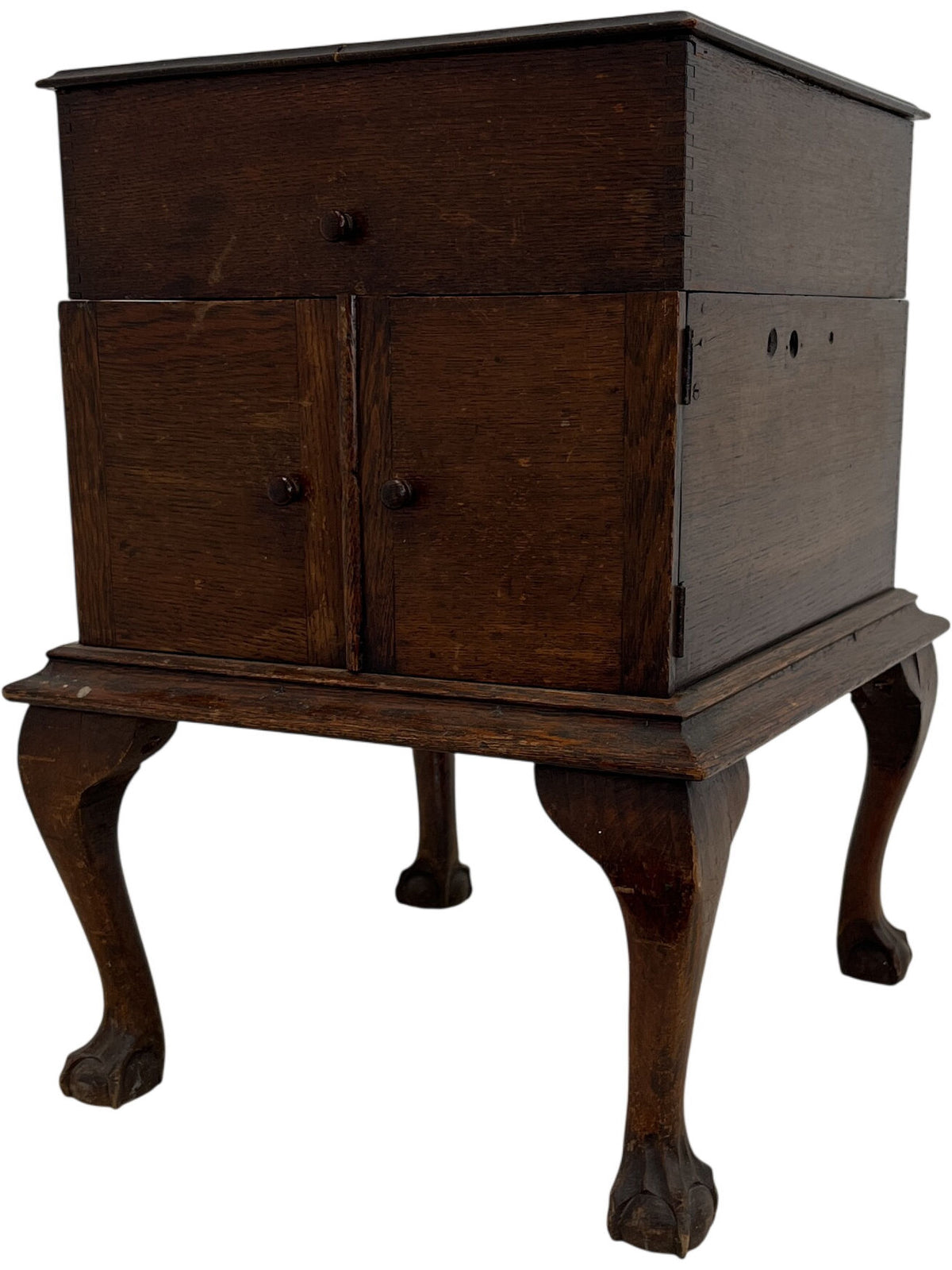 Antique Vintage Wood Claw Feet Storage Cabinet (Pre-Loved)