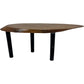 Rustic Wooden Small Table Black Metal Legs (Pre-Loved)