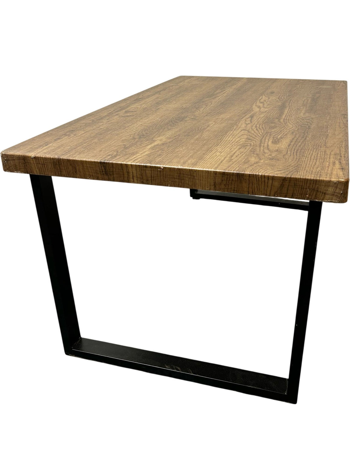 Rectangular Wooden Coffee Table with Black Metal Legs (Pre-Loved)