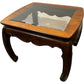 Antique Wooden Coffee Table with Glass Top (Pre-Loved)