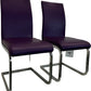 Pair of Purple Cantilever Dining Chairs Chrome Metal Frame (Pre-Loved)