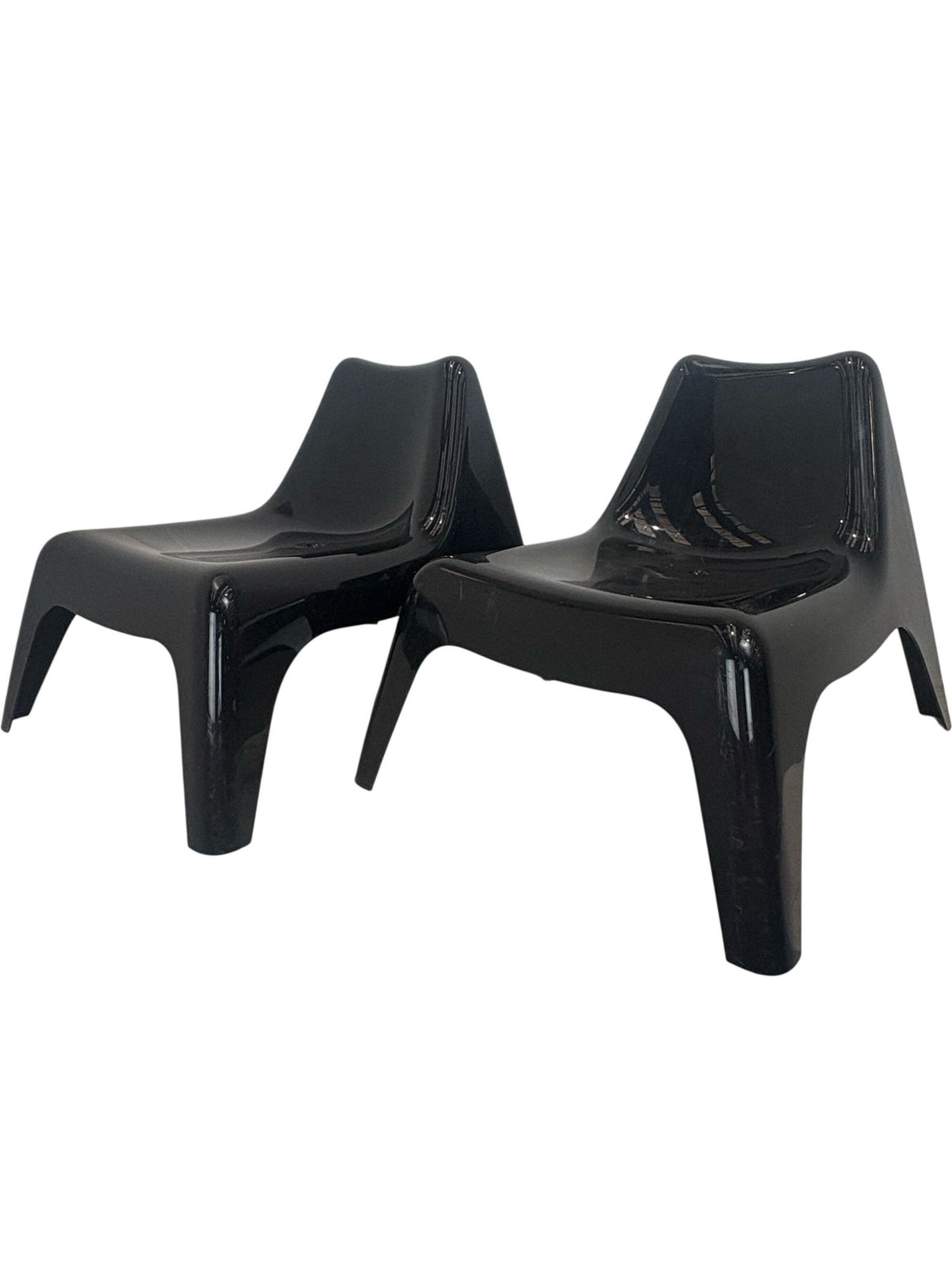 IKEA Tomas Sandell 2 Black Vago Armchairs for the IKEA PS Series 70s (Pre-Loved)