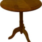 Round Wooden Pedestal Side Table Tripod Base Brown Occasional Table (Pre-Loved)