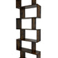 Modern Wooden Bookcase Tall Shelf Unit Zigzag Design (Pre-Loved)
