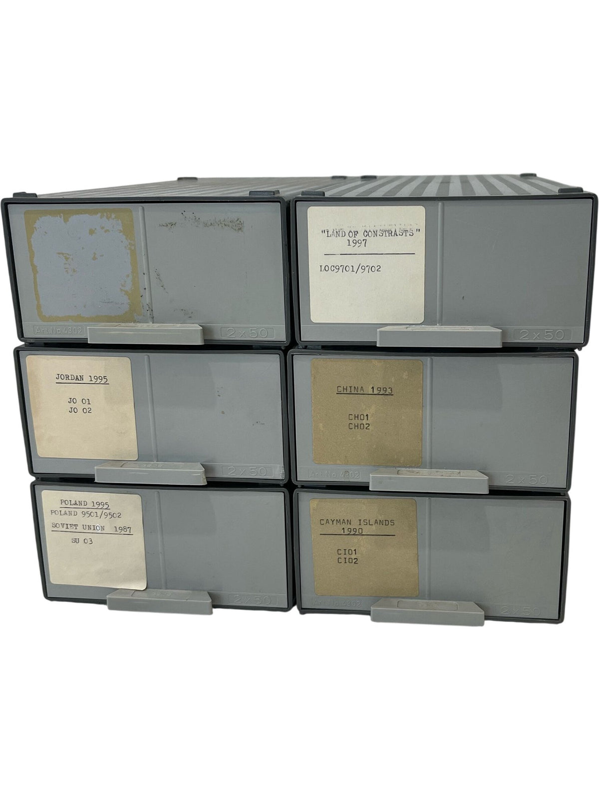 Vintage Gepe Universal 2x50 Slide Magazine Media Storage Boxes (Pre-Loved)