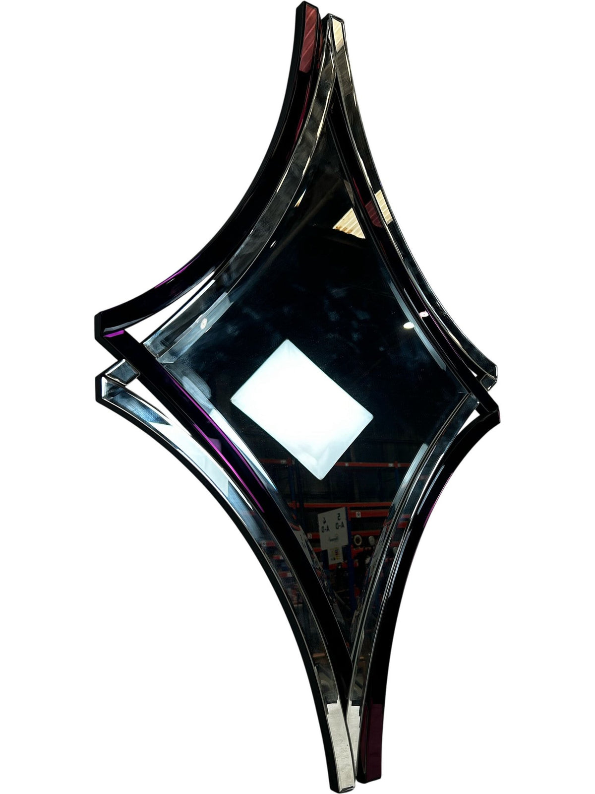 Purple and Silver Geometric Wall Mirror (Pre-Loved)
