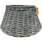 Grey Wicker Christmas Tree Skirt Collar Basket Base Cover 50cm (Pre-Loved)