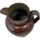 Vintage Brown Ceramic Pitcher With Floral Pattern (Pre-Loved)