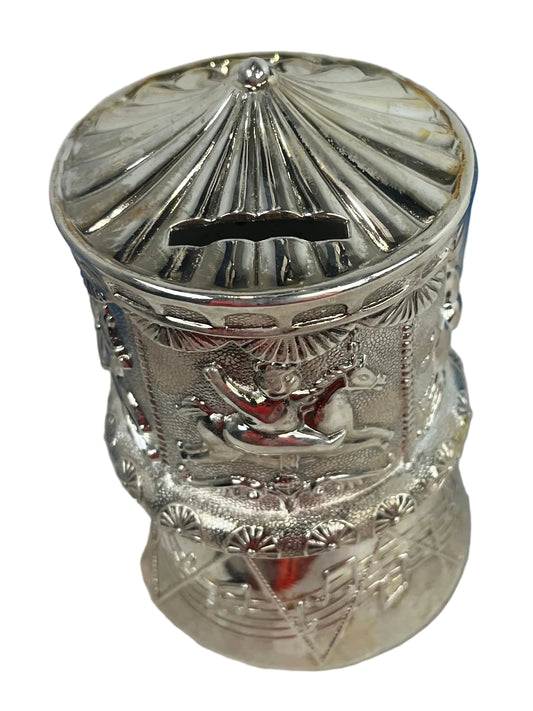 Silver Plate Rotating Carousel Money Box (Pre-Loved)
