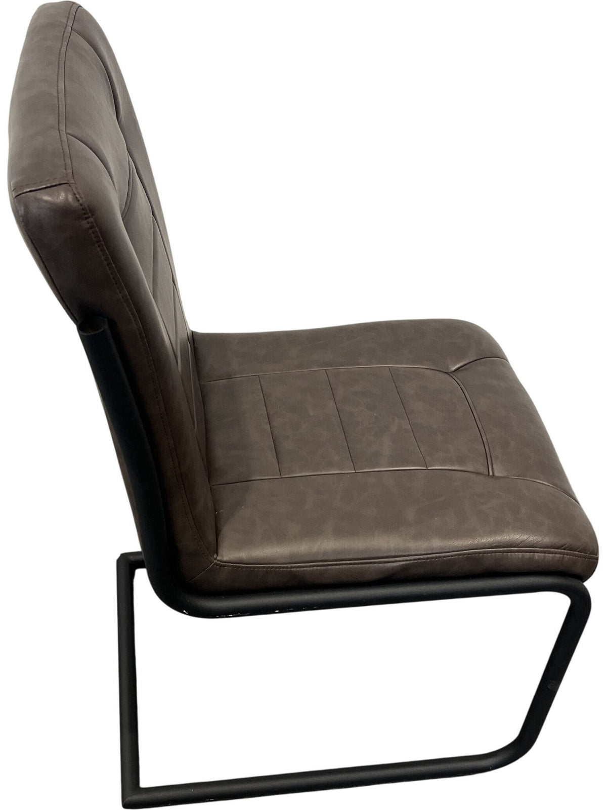 Set Of 2 Industrial Rustic Style Dining Chairs Grey Metal Frame (Pre-Loved)