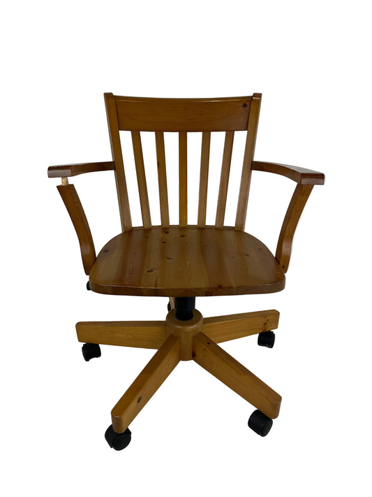 Wooden Office Chair On Wheels (Pre-Loved)