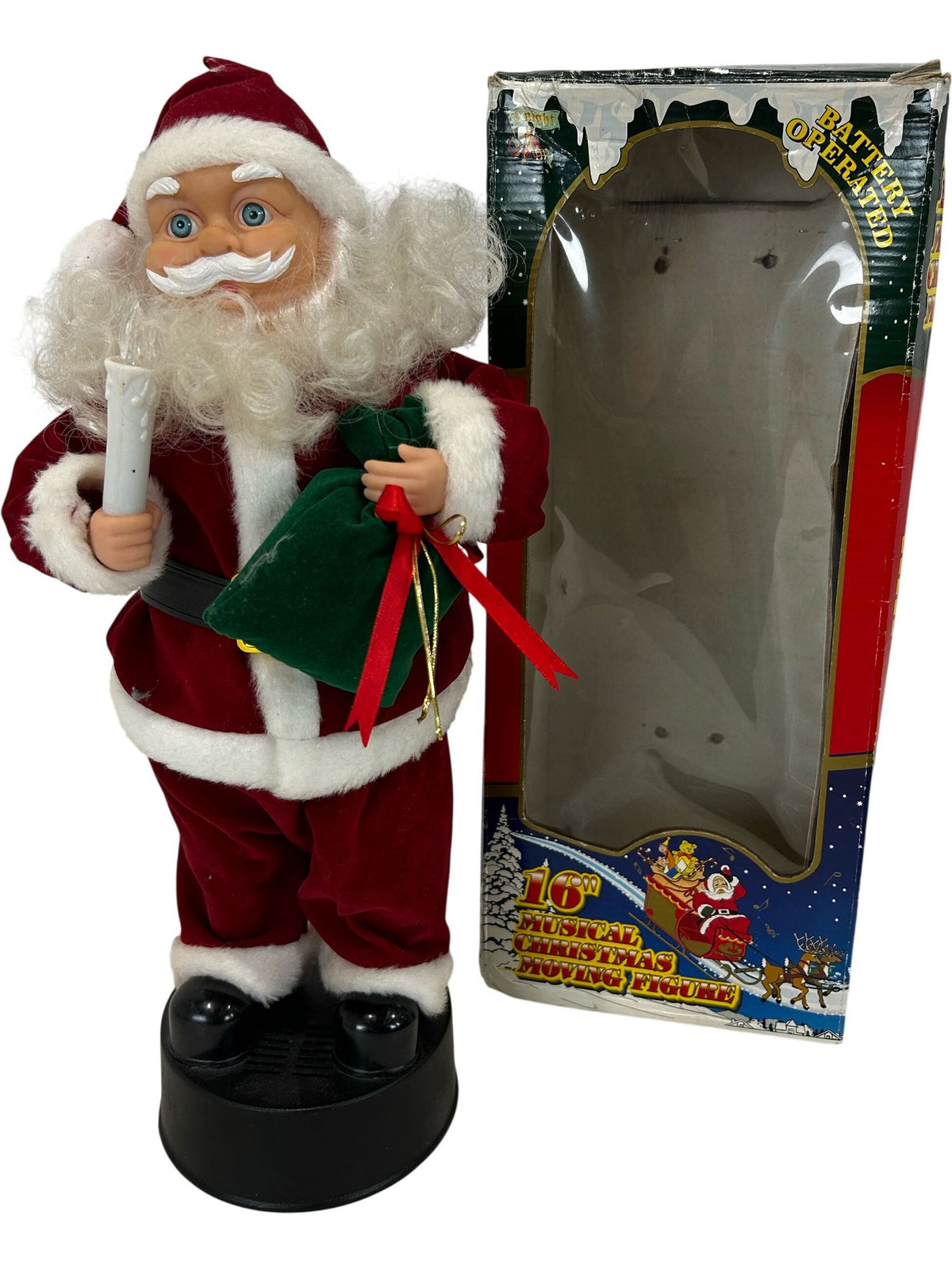 16in Musical Santa Christmas Motionette Battery Operated Figure (Pre-Loved)