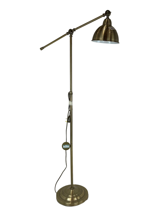 Large Metallic Gold Brass Floor Lamp (Pre-Loved)