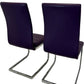 Pair of Purple Cantilever Dining Chairs Chrome Metal Frame (Pre-Loved)