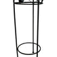 Black Metal Plant Stand with Leaf Design (Pre-Loved)