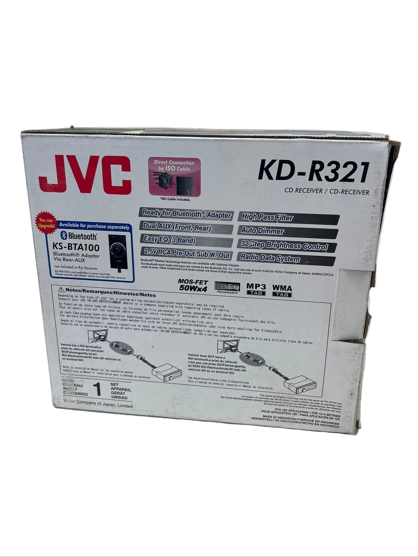 JVC CD Receiver KD-R321 (Pre-Loved)