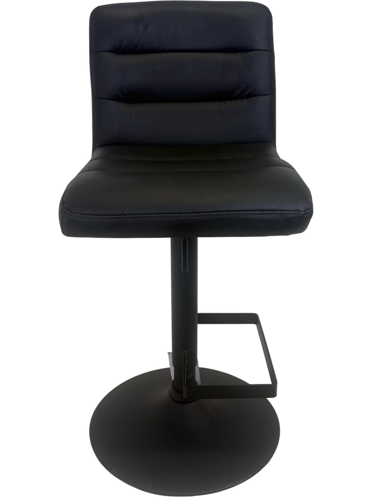 Adjustable Bar Stool Black Faux Leather (Pre-Loved)