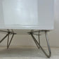 Elona Made White Bedside Tables With Silver Hairpin Legs (Pre-Loved)